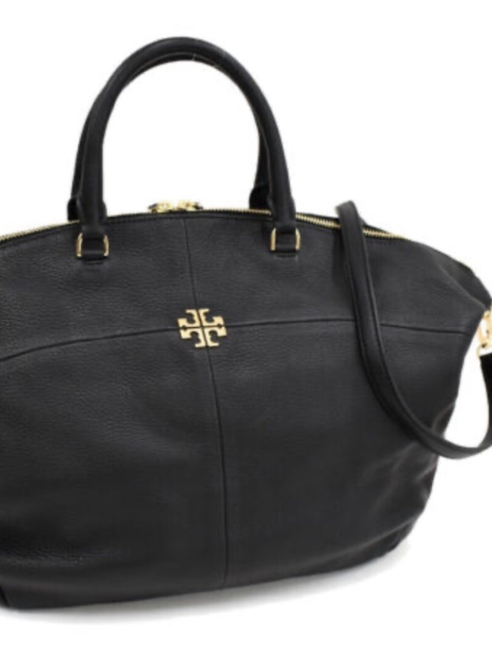 Tory Burch Ivy Satchel (leather, black, like new)